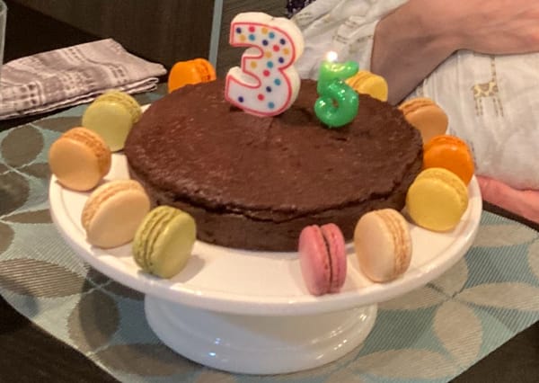 Flour-less Chocolate Birthday Cake